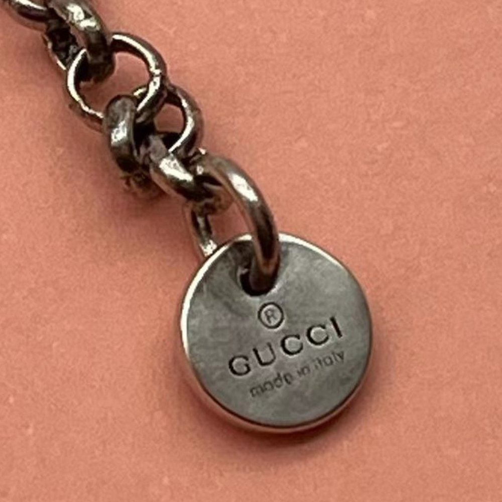 Gucci Classic Interlocking Double G Sterling Silv… - image 7